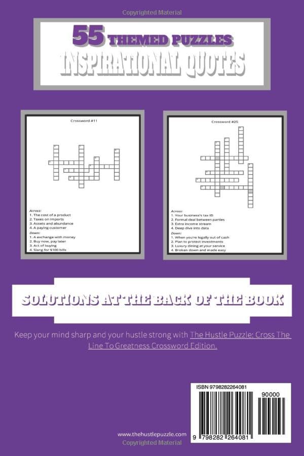 The Hustle Puzzle Crossword Book: Cross The Line To Greatness